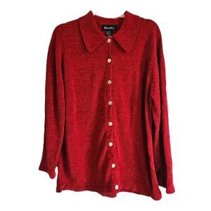 90s indie sleaze twee red long cardigan